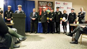 The presidents of several state fire service organizations met with state representatives May 4 on Fire Service Government Affairs Day in Albany.